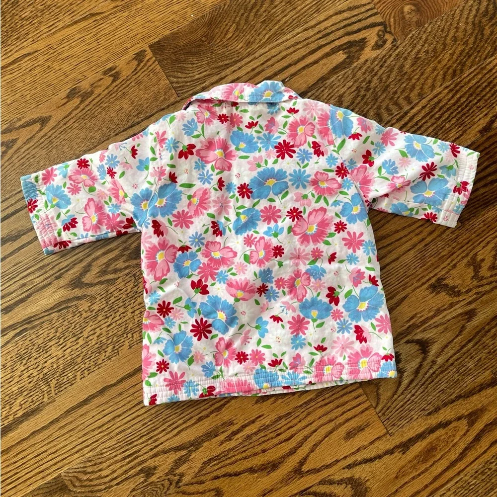BABY GAP Sweet Pea Jacket Girls Size 0 - 6 Month Pink Floral Lightweight Coat